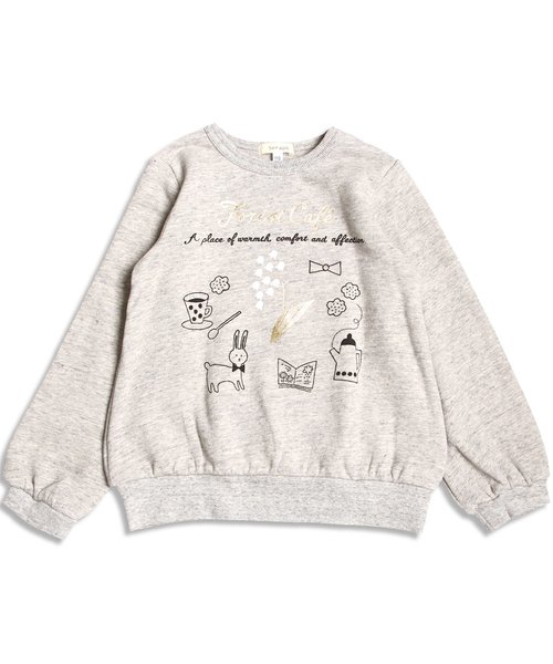 Seraph（セラフ）の「6色3柄トレーナー（スウェット・キッズ・グレー/サーモンピンク/アイボリー/チャコール/ラベンダー/ネイビー・100/120/80/90/95/110/130/140）」の17枚目の写真