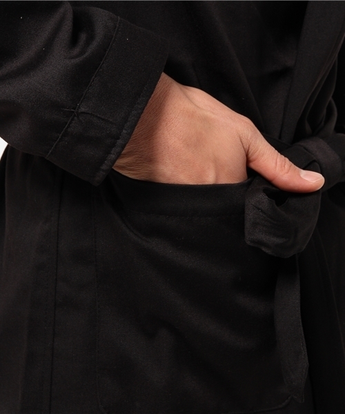 MANGROVE（マングローブ）の「【MANGROVE】TRショールカラーロングガウン（チェスターコート・メンズ・ブラック/ネイビー・LARGE/SMALL/MEDIUM）」の5枚目の写真