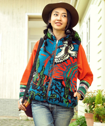 チャイハネ | 【チャイハネ】アリゾナフードベスト（リバーシブル）(その他アウター)