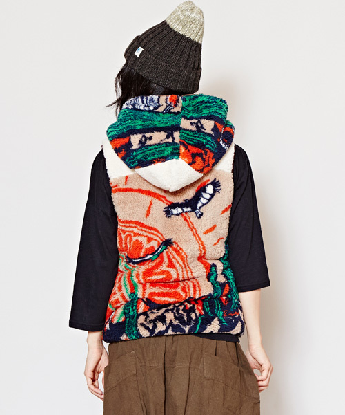 チャイハネ（チャイハネ）の「【チャイハネ】アリゾナフードベスト（リバーシブル）（その他アウター・レディース・ターコイズブルー/ベージュ/レッド・FREE）」の19枚目の写真