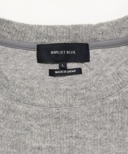 SHIPS JET BLUE（シップスジェットブルー）の「SHIPS JET BLUE: クォーターゲージ クルーネックスウェット（スウェット・メンズ・ネイビー/オフホワイト/グレー・MEDIUM/SMALL/LARGE）」の7枚目の写真