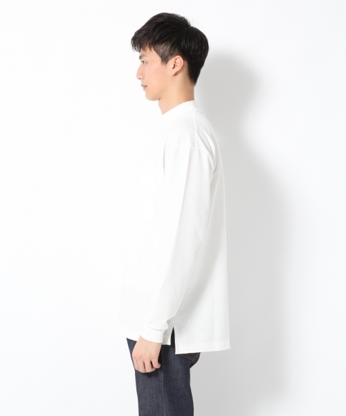 GLOBAL WORK(グローバルワーク)の「TCインレイモックネック長袖T/737454(Tシャツ/カットソー・メンズ・ダークグレー/ホワイト・X-LARGE/SMALL/LARGE/MEDIUM)」の4枚目の写真
