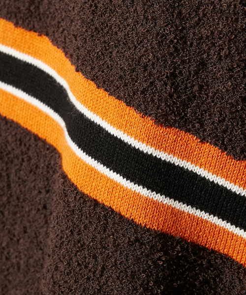 AMI Alexandre Mattiussi(アミアレクサンドルマテュッシ)の「ami alexandre mattiussi アミ アレクサンドル マテュッシ / ボーダー トップス E17K11.004(スウェット・メンズ・ブラウン/ホワイト・SMALL/MEDIUM/M/S)」の10枚目の写真