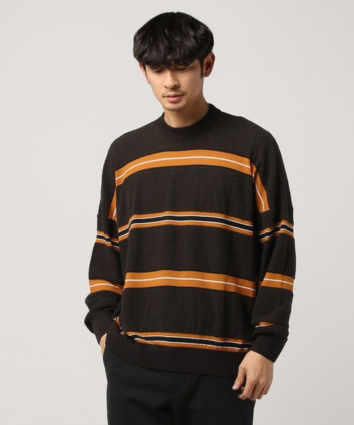 AMI Alexandre Mattiussi(アミアレクサンドルマテュッシ)の「ami alexandre mattiussi アミ アレクサンドル マテュッシ / ボーダー トップス E17K11.004(スウェット・メンズ・ブラウン/ホワイト・SMALL/MEDIUM/M/S)」の13枚目の写真