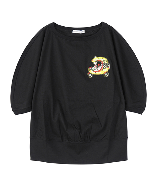 TSUMORI CHISATO（ツモリチサト）の「ｺｺﾀｸｼｰ刺繍T（Tシャツ