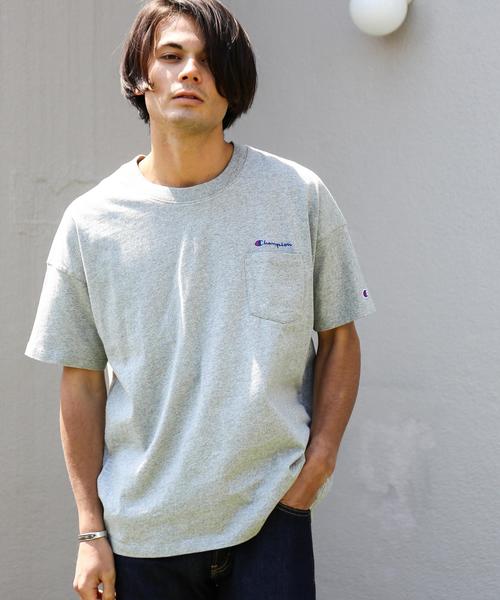 Champion（チャンピオン）の「[チャンピオン] BC★CHAMPION BIG ポケット Tシャツ ◆（Tシャツ/カットソー・メンズ・ネイビー/ホワイト/グレー・LARGE/MEDIUM）」の3枚目の写真