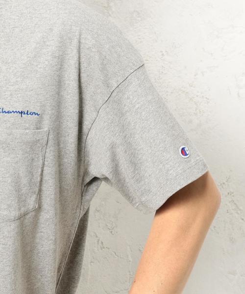 Champion（チャンピオン）の「[チャンピオン] BC★CHAMPION BIG ポケット Tシャツ ◆（Tシャツ/カットソー・メンズ・ネイビー/ホワイト/グレー・LARGE/MEDIUM）」の22枚目の写真