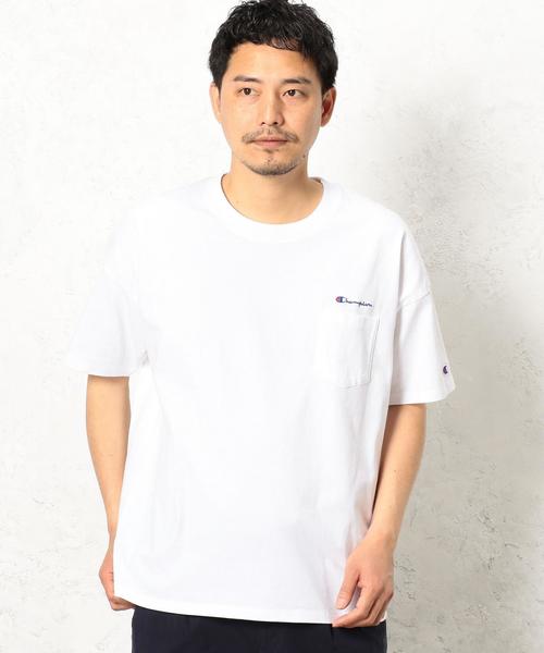 Champion（チャンピオン）の「[チャンピオン] BC★CHAMPION BIG ポケット Tシャツ ◆（Tシャツ/カットソー・メンズ・ネイビー/ホワイト/グレー・LARGE/MEDIUM）」の8枚目の写真