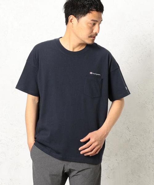 Champion（チャンピオン）の「[チャンピオン] BC★CHAMPION BIG ポケット Tシャツ ◆（Tシャツ/カットソー・メンズ・ネイビー/ホワイト/グレー・LARGE/MEDIUM）」の10枚目の写真