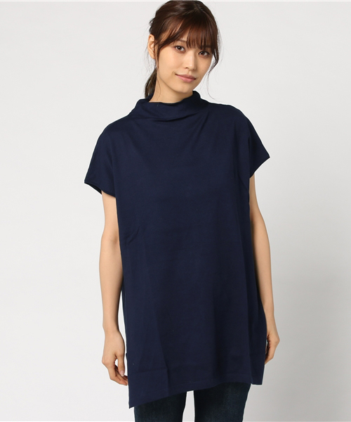 earth music&ecology（アースミュージックアンドエコロジー）の「ボトルネックスリットプルオーバー（ニット/セーター・レディース・グレイッシュベージュ/マスタード/レッド/ネイビー/オリーブ・FREE）」の6枚目の写真