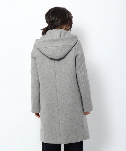 laboratory work（ラボラトリーワーク）の「【ノーカラー】ダブルメルトンコート◆2wayフード付き（ノーカラージャケット・レディース・チャコールグレー/ブラック/グレー/カーキ・MEDIUM）」の12枚目の写真
