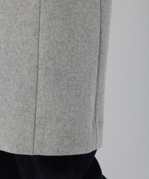 laboratory work（ラボラトリーワーク）の「【ノーカラー】ダブルメルトンコート◆2wayフード付き（ノーカラージャケット・レディース・チャコールグレー/ブラック/グレー/カーキ・MEDIUM）」の18枚目の写真