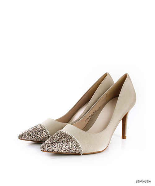 RANDA（ランダ）の「足にフィットするよう履き心地を追求/グリッターコンビビジューパンプス（パンプス・レディース・ブラック/ベージュ/グレー系その他・23/24/25/22/25.5/22.5/24.5/23.5）」の10枚目の写真