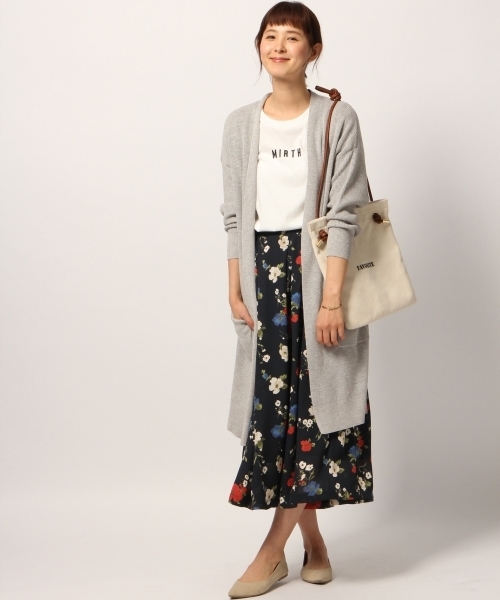 GLOBAL WORK（グローバルワーク）の「フラワーマキシスカーチョ/778599（その他パンツ・レディース・ライトグレー/ネイビー/ホワイト・MEDIUM/SMALL）」の8枚目の写真