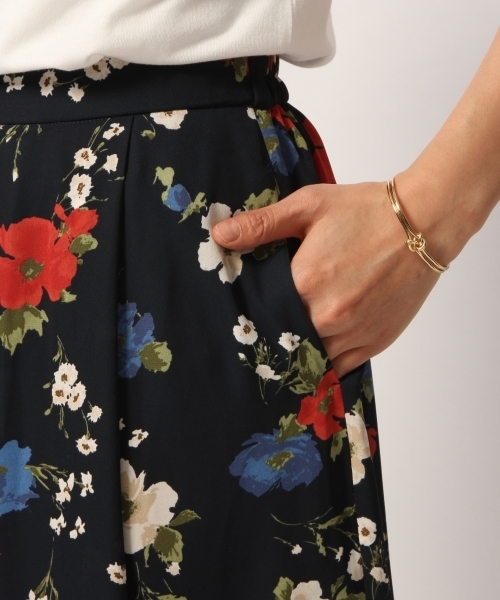 GLOBAL WORK（グローバルワーク）の「フラワーマキシスカーチョ/778599（その他パンツ・レディース・ライトグレー/ネイビー/ホワイト・MEDIUM/SMALL）」の4枚目の写真