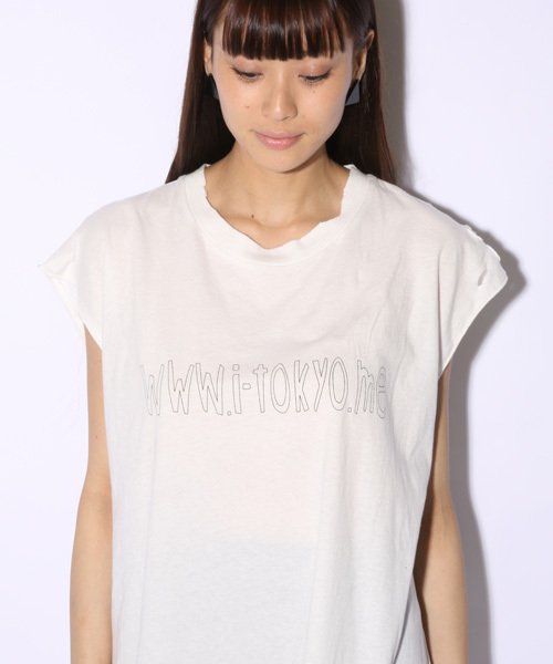i（アイ）の「【i】　I TOKYO ME BIG/T（Tシャツ/カットソー・レディース・ホワイト/ブラック・ﾌﾘ-）」の6枚目の写真