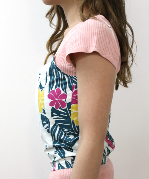 Kastane（カスタネ）の「アロハ柄ビスチェ（その他トップス・レディース・クリーム/ネイビー・FREE）」の4枚目の写真