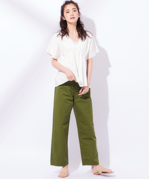 CIAOPANIC（チャオパニック）の「コットンテンセルブラウス（シャツ/ブラウス・レディース・ホワイト/ブラック・FREE）」の14枚目の写真