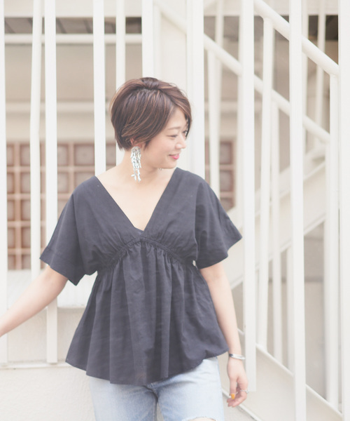 CIAOPANIC（チャオパニック）の「コットンテンセルブラウス（シャツ/ブラウス・レディース・ホワイト/ブラック・FREE）」の15枚目の写真