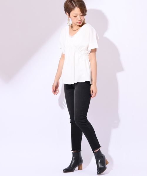 CIAOPANIC（チャオパニック）の「コットンテンセルブラウス（シャツ/ブラウス・レディース・ホワイト/ブラック・FREE）」の20枚目の写真