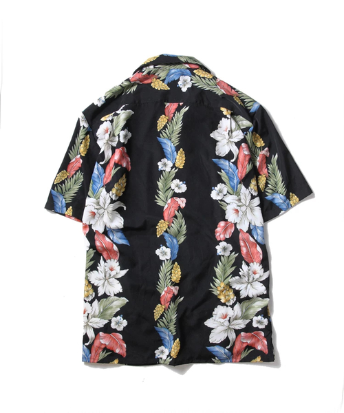 JACKROSE（ジャックローズ）の「ストライプアロハオープンカラーシャツ/開襟シャツ（シャツ/ブラウス・メンズ・ブラック/ホワイト・M/L/XL）」の7枚目の写真