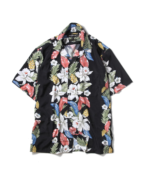 JACKROSE（ジャックローズ）の「ストライプアロハオープンカラーシャツ/開襟シャツ（シャツ/ブラウス・メンズ・ブラック/ホワイト・M/L/XL）」の13枚目の写真