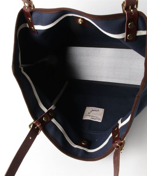 Butler Verner Sails(バトラーヴァーナーセイルス)の「【Butler Vemer Sails】JA-1567 キャンバスカラフルトート(トートバッグ・メンズ・レッド/キャメル/ネイビー・FREE)」の6枚目の写真