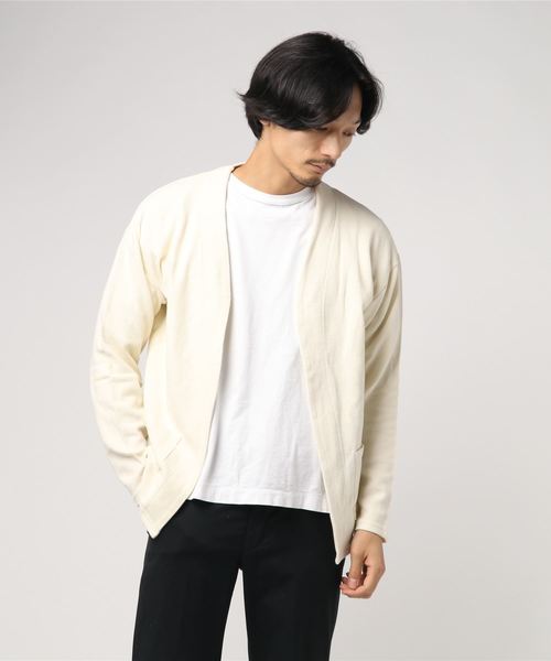 SEVENDAYS=SUNDAY(セブンデイズサンデイ)の「・ノーカラーカーディガン(カーディガン/ボレロ・メンズ・ホワイト/ブラック/ネイビー・S/L/M)」の1枚目の写真