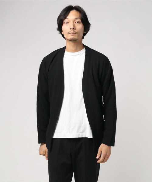 SEVENDAYS=SUNDAY(セブンデイズサンデイ)の「・ノーカラーカーディガン(カーディガン/ボレロ・メンズ・ホワイト/ブラック/ネイビー・S/L/M)」の2枚目の写真
