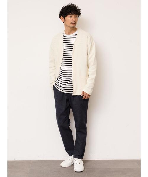 SEVENDAYS=SUNDAY(セブンデイズサンデイ)の「・ノーカラーカーディガン(カーディガン/ボレロ・メンズ・ホワイト/ブラック/ネイビー・S/L/M)」の9枚目の写真