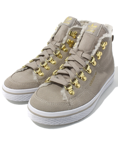 adidas Originals（アディダスオリジナルス）の「アディダス オリジナルス ハニー フック シープスキン adidas Originals HONEY HOOK W（スニーカー・レディース・グレー/バーガンディー・23.5cm/24.5cm）」の2枚目の写真