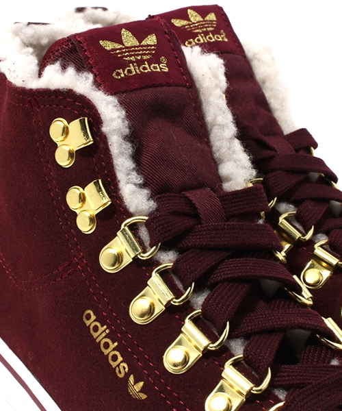 adidas Originals（アディダスオリジナルス）の「アディダス オリジナルス ハニー フック シープスキン adidas Originals HONEY HOOK W（スニーカー・レディース・グレー/バーガンディー・23.5cm/24.5cm）」の8枚目の写真