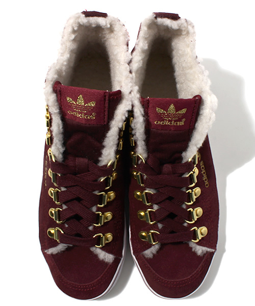 adidas Originals（アディダスオリジナルス）の「アディダス オリジナルス ハニー フック シープスキン adidas Originals HONEY HOOK W（スニーカー・レディース・グレー/バーガンディー・23.5cm/24.5cm）」の11枚目の写真