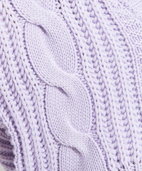 natural couture(ナチュラルクチュール)の「ケーブルショートカーデ(カーディガン/ボレロ・レディース・ベージュ/ブラウン/オフホワイト/オレンジ/ラベンダー・FREE)」の20枚目の写真