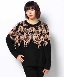 mystic | ジグザグヒゲニットP/O(ニット/セーター)