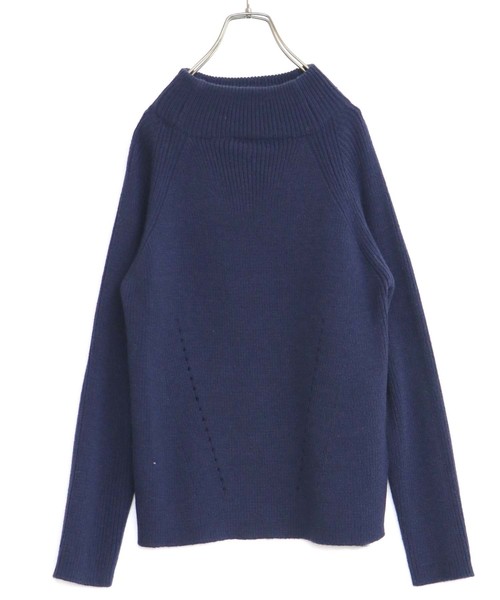 HER CLOSET(ハークローゼット)の「【HERCLOSET】◆WEB限定◆アイレットボトルネックニット(ニット/セーター・レディース・ネイビー/オフホワイト/サックスブルー/ピンク/ラベンダー・M)」の13枚目の写真