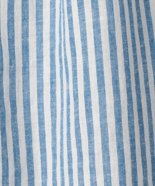 coen（コーエン）の「【GO OUT6月号掲載】綿麻ストライプレギュラーカラーシャツ（シャツ/ブラウス・メンズ・ネイビー/ケリー/ライラック・LARGE/SMALL/MEDIUM/X-LARGE）」の9枚目の写真