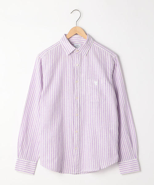 coen（コーエン）の「【GO OUT6月号掲載】綿麻ストライプレギュラーカラーシャツ（シャツ/ブラウス・メンズ・ネイビー/ケリー/ライラック・LARGE/SMALL/MEDIUM/X-LARGE）」の16枚目の写真