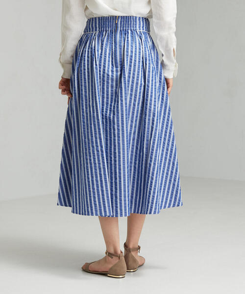 green label relaxing(グリーンレーベルリラクシング)の「CFC サッカーストライプ スカート(スカート・レディース・ライトブルー/コバルトブルー・38/36)」の4枚目の写真