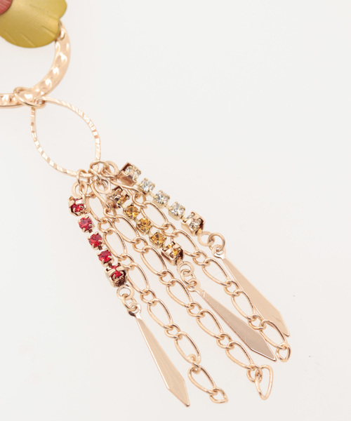 チャイハネ（チャイハネ）の「【チャイハネ】カラフルフラワーメタルフリンジピアス（ピアス（両耳用）・レディース・ピンク/イエロー/ブルー・FREE）」の11枚目の写真