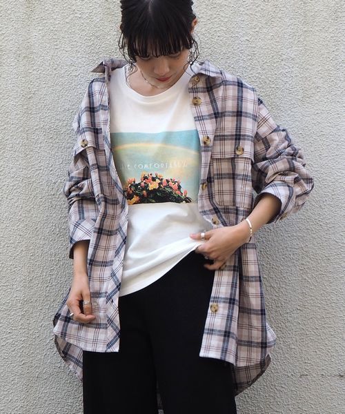 tiptop(ティップトップ)の「CPOビッグシャツ(シャツ/ブラウス・レディース・ベージュ/カーキ/ネイビー/ピンク/イエロー/オフホワイト・FREE)」の20枚目の写真