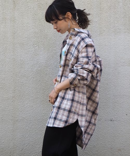 tiptop(ティップトップ)の「CPOビッグシャツ(シャツ/ブラウス・レディース・ベージュ/カーキ/ネイビー/ピンク/イエロー/オフホワイト・FREE)」の21枚目の写真