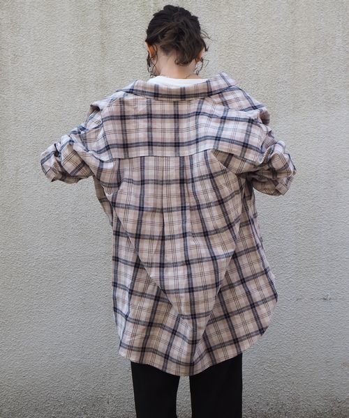 tiptop(ティップトップ)の「CPOビッグシャツ(シャツ/ブラウス・レディース・ベージュ/カーキ/ネイビー/ピンク/イエロー/オフホワイト・FREE)」の22枚目の写真