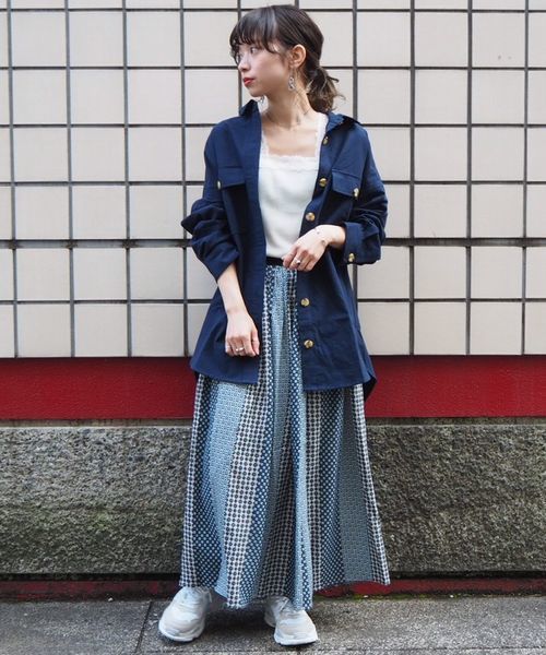 tiptop(ティップトップ)の「CPOビッグシャツ(シャツ/ブラウス・レディース・ベージュ/カーキ/ネイビー/ピンク/イエロー/オフホワイト・FREE)」の19枚目の写真