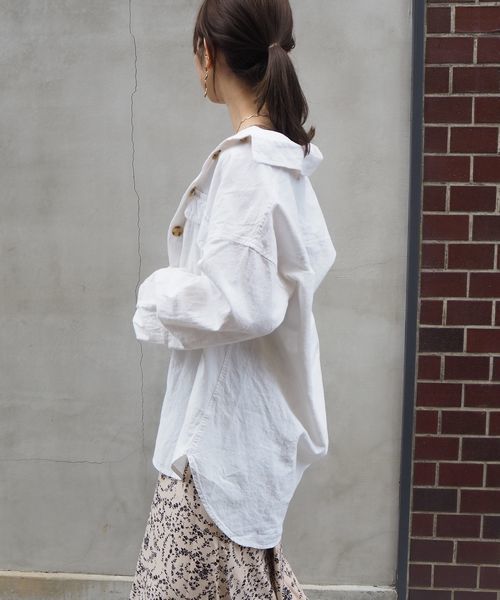 tiptop(ティップトップ)の「CPOビッグシャツ(シャツ/ブラウス・レディース・ベージュ/カーキ/ネイビー/ピンク/イエロー/オフホワイト・FREE)」の16枚目の写真