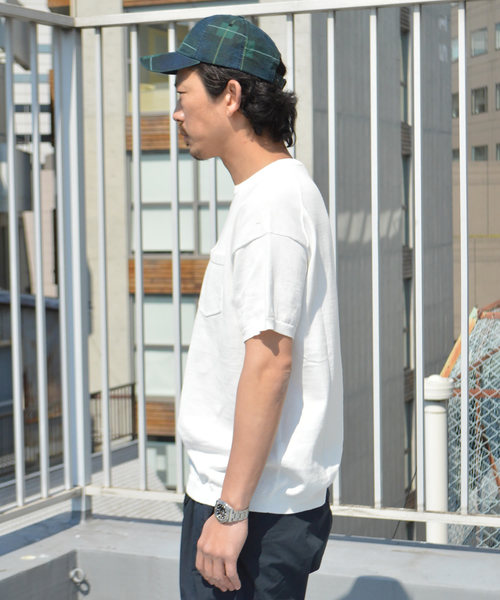 REMI RELIEF(レミレリーフ)の「REMI RELIEF/レミレリーフ 強撚天竺半袖クルー(Tシャツ/カットソー・メンズ・ピンク/ブラウン/ブラック/ホワイト/グリーン・L/M)」の6枚目の写真