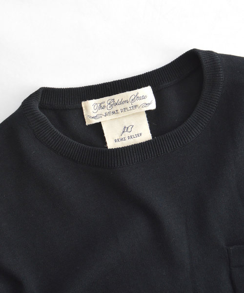 REMI RELIEF(レミレリーフ)の「REMI RELIEF/レミレリーフ 強撚天竺半袖クルー(Tシャツ/カットソー・メンズ・ピンク/ブラウン/ブラック/ホワイト/グリーン・L/M)」の8枚目の写真