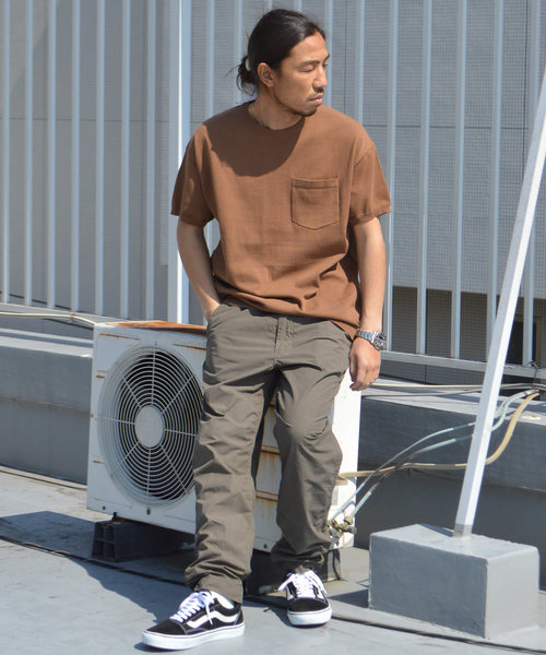 REMI RELIEF(レミレリーフ)の「REMI RELIEF/レミレリーフ 強撚天竺半袖クルー(Tシャツ/カットソー・メンズ・ピンク/ブラウン/ブラック/ホワイト/グリーン・L/M)」の22枚目の写真
