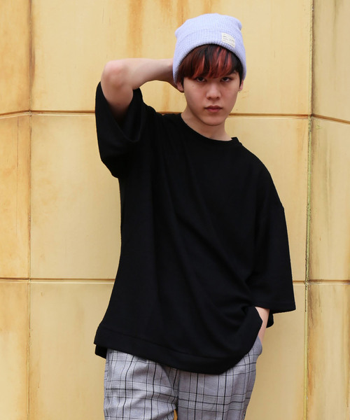revertical(リバーティカル)の「ワッフル素材 半袖 ビッグシルエット Tシャツ(Tシャツ/カットソー・メンズ・ピンク/グレー/ブルー/ミント/ホワイト/ブラック・L/M)」の15枚目の写真