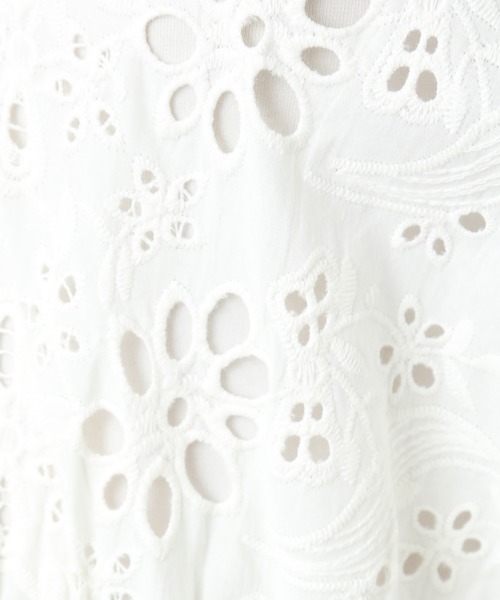 n'ee-ne（ネーネ）の「コットンスカラップワンピース（ワンピース・レディース・オフホワイト/ブラック・L/LL/M）」の8枚目の写真